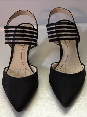 LifeStride Sanya Black Slingback Heel Size 8.5 wide